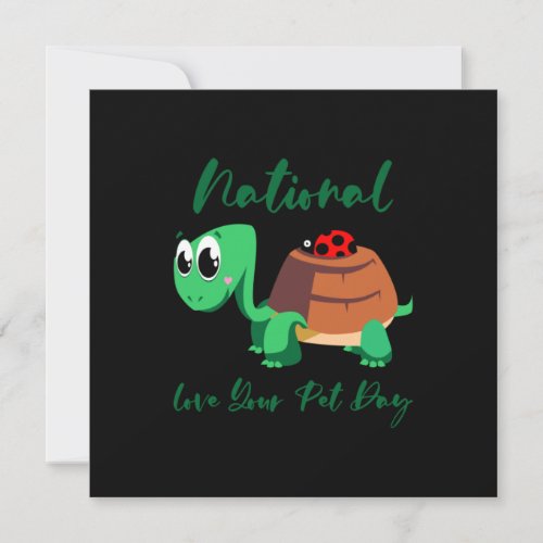 Turtle Lover  National Love Your Turtle Holiday Card