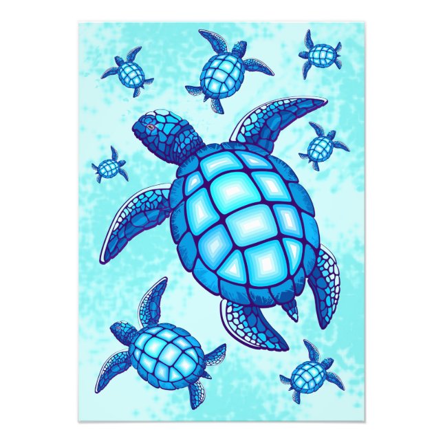 Turtle Lover Sea Turtles Crystal Water Photo Print (Front)