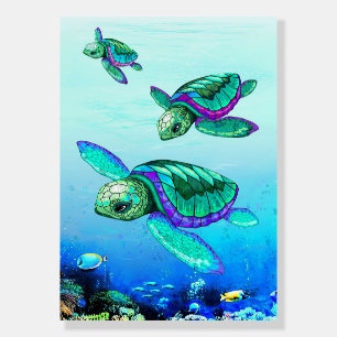 Turtle Lover Sea Turtles Dance Foam Board