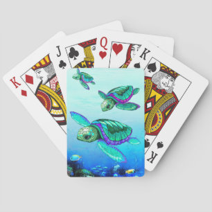 Turtle Lover Sea Turtles Dance Poker Cards