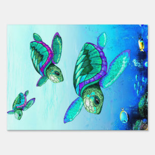 Turtle Lover Sea Turtles Dance Sign