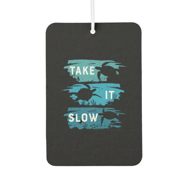 Turtle Lover | Take It Slow Air Freshener (Front)