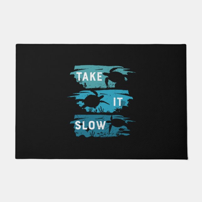 Turtle Lover | Take It Slow Doormat (Front)