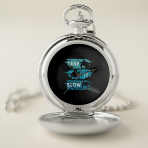 Turtle Lover Take It Slow Pocket Watch