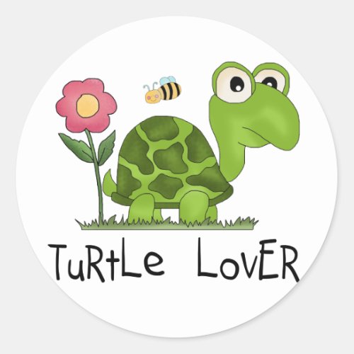 Turtle Lover Tshirts and Gifts Classic Round Sticker