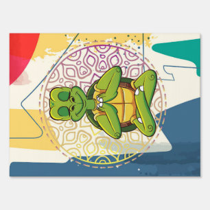 Turtle Lover Turtle Mandala Meditation Sign