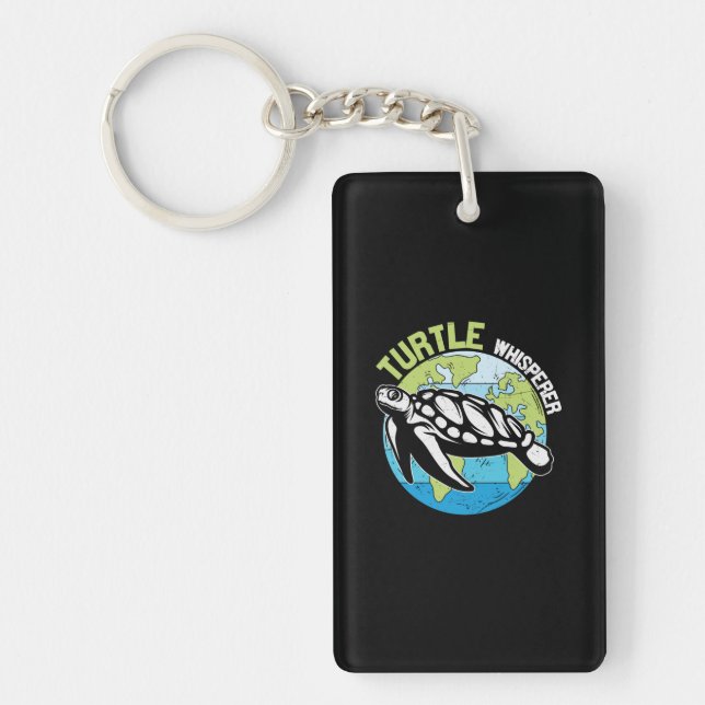 Turtle Lover | Turtle Whisperer Keychain (Front)