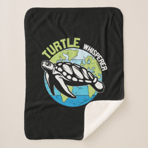 Turtle Lover Turtle Whisperer Sherpa Blanket