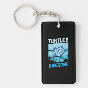 Turtle Lover Turtley Awesome Keychain