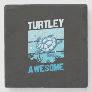 Turtle Lover   Turtley Awesome Stone Coaster