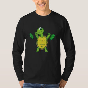 Turtle loves Fitness and lifting Weights T-Shirt