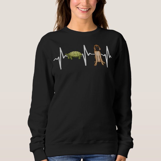 Turtle Mastiff Heartbeat Dog Sweatshirt (Front)