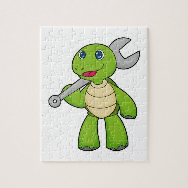 Turtle Mechanic Wrench Jigsaw Puzzle (Vertical)