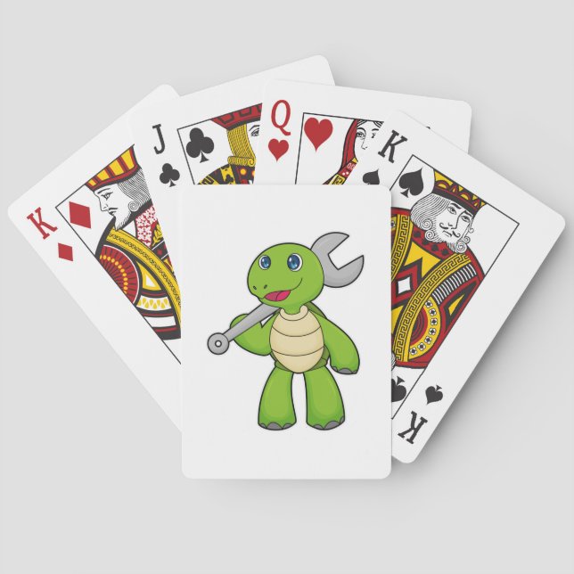 Turtle Mechanic Wrench Poker Cards (Back)