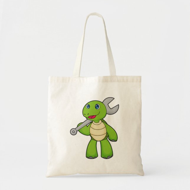 Turtle Mechanic Wrench Tote Bag (Front)