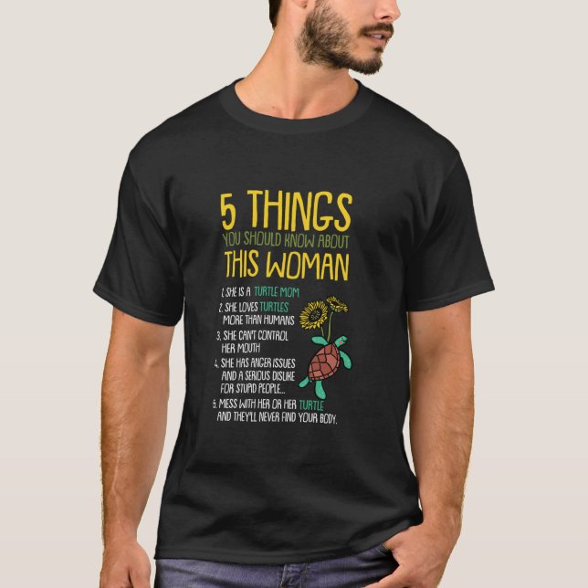 Turtle Mom Funny Reptile Pet Animal Mommy Mama Mom T-Shirt (Front)