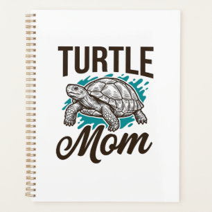 Turtle Mom Vintage Engraving Vector Design_1 Planner