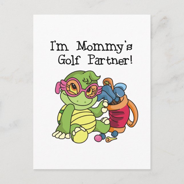 Turtle Mommy's Golf Partner T-shirts and Gifts Postcard (Front)