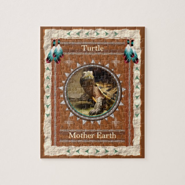 Turtle  -Mother Earth- Jigsaw Puzzle w/ Box (Vertical)
