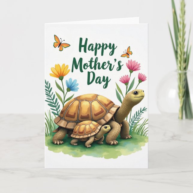 Turtle Mothers Day Art Card (Front)