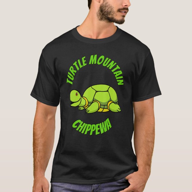 Turtle Mountain Chippewa Turtle T T-Shirt (Front)