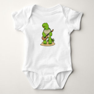 Turtle Musician Guitar Music Baby Bodysuit