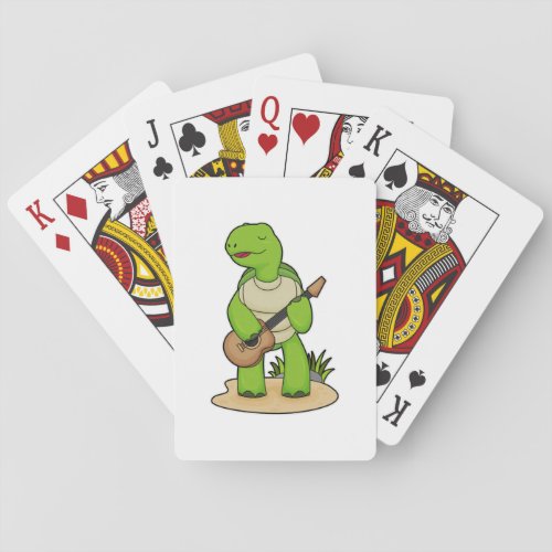 Turtle Musician Guitar Music Playing Cards