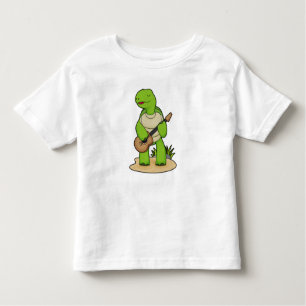 Turtle Musician Guitar Music Toddler T-shirt