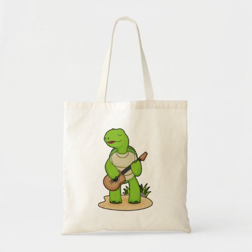 Turtle Musician Guitar Music Tote Bag