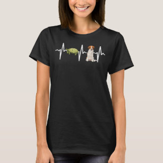 Turtle Nederlandse Kooikerhondje Heartbeat Dog T-Shirt