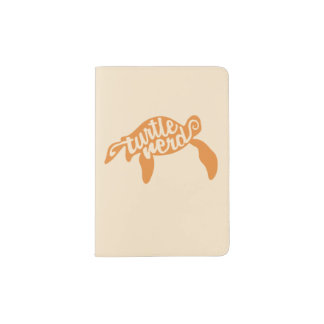 Turtle Nerd (Orange) Passport Holder