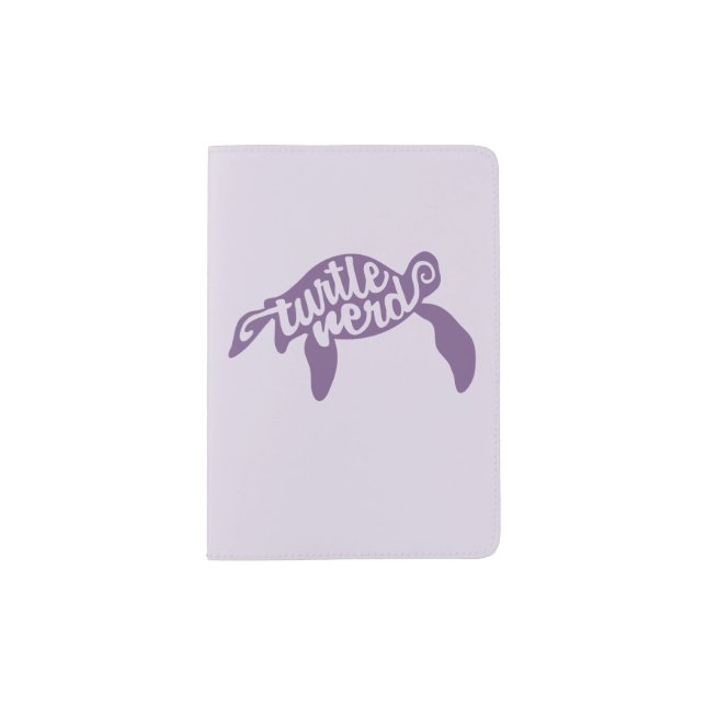 Turtle Nerd (Purple) Passport Holder (Front)