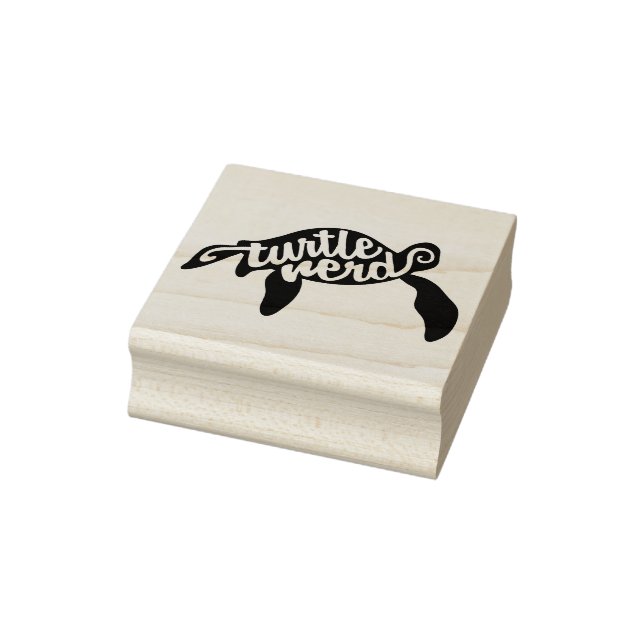 Turtle Nerd Rubber Stamp (Stamp)