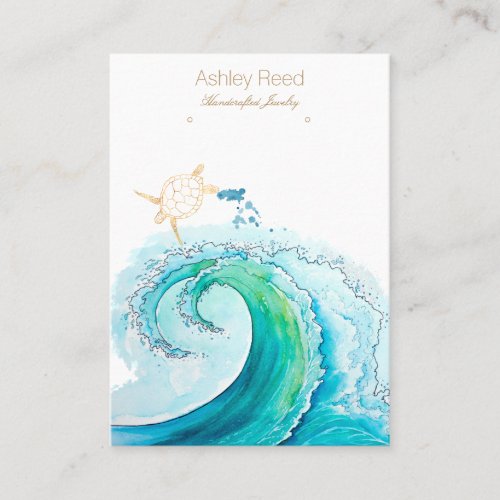 Turtle Ocean Inspired Jewelry Display Card