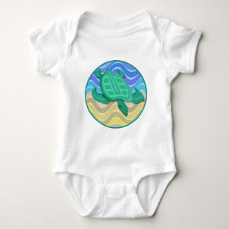 Turtle On Beach 2-Sided Infant Creeper