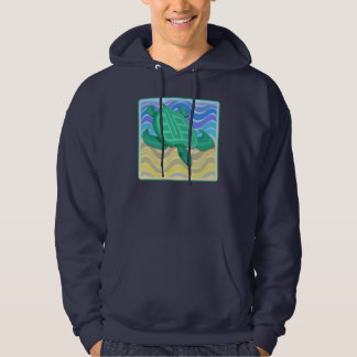 Turtle On Beach Dark Hoodies