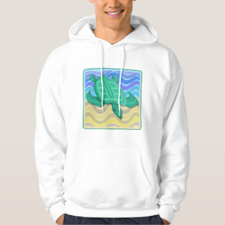Turtle On Beach Hoodies
