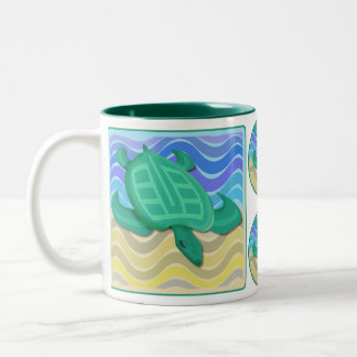 Turtle On Beach Mugs
