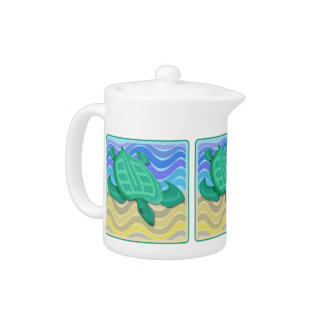Turtle on Beach Teapot