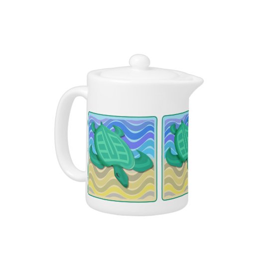 Turtle on Beach Teapot