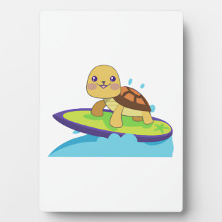 Turtle on surfboard plaque