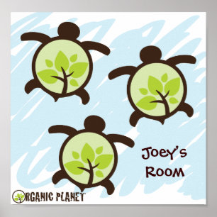 Turtle Organic Planet Custom Posters