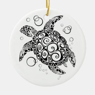 Turtle Ornament, Save the Turtles, Sea Turtle Ceramic Ornament