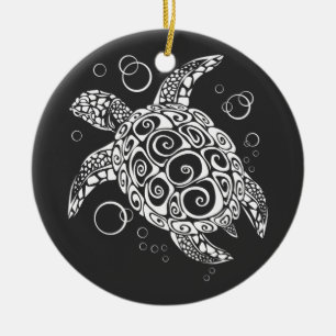 Turtle Ornaments, Surfer Life, Beach Lover, Turtle Ceramic Ornament