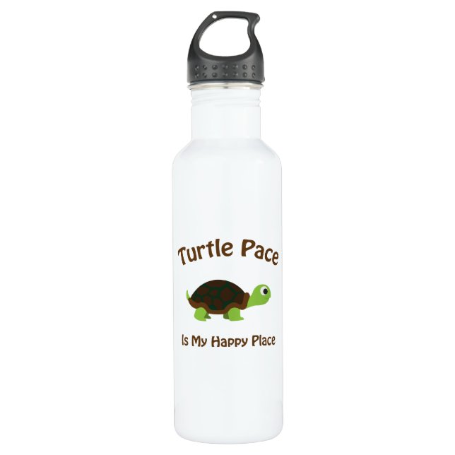 Turtle Pace Stainless Steel Water Bottle (Front)