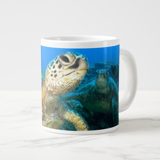 Turtle Pair Giant Coffee Mug (Front Right)