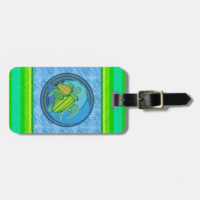 Turtle Pair Luggage Tag (Front Horizontal)