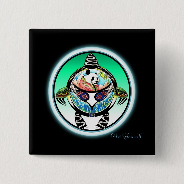 Turtle Panda Button (Front)
