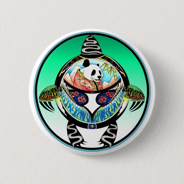 Turtle Panda Button (Front)