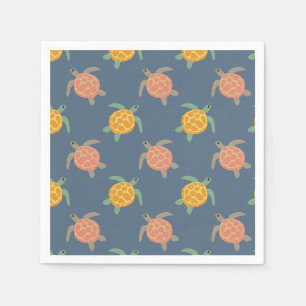 Turtle Paper Napkins, Sea Turtle Birthday Party Napkins